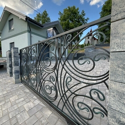 Design-Schiebetor  moderne Einzunung fr ein Einfamilienhaus