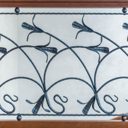 Geschmiedetes Innengeländer mit Holztapper Geschmiedetes Innengeländer mit Holztapper