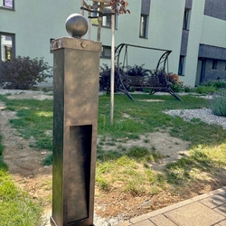 Säulen-Gartenleuchte in Kupfer-Patina – Außenbeleuchtung Säulen-Gartenleuchte in Kupfer-Patina – Außenbeleuchtung