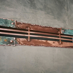 Kamin aus Kupfer - Detail Kamin aus Kupfer - Detail