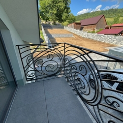 Wrought iron balcony railing