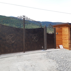 Geschmiedetes Tor mit Pforte Geschmiedetes Tor mit Pforte