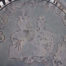 Schmiedeeiserne kuppelförmige Brunnenhaube Schmiedeeiserne kuppelförmige Brunnenhaube