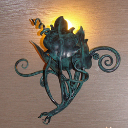 Wandlampe SONNENBLUME – Seitenlampe, geschmiedet als Sonnenblume – einzigartige Lampe, Grand Hotel Praha Wandlampe SONNENBLUME – Seitenlampe, geschmiedet als Sonnenblume – einzigartige Lampe, Grand Hotel Praha