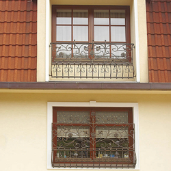 Rustikales schmiedeeisernes Geländer Rustikales schmiedeeisernes Geländer