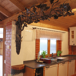 Schmiedeeiserne Accessoires – handgeschmiedeter Eichenzweig Schmiedeeiserne Accessoires – handgeschmiedeter Eichenzweig