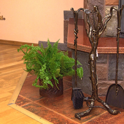 Kaminofenbesteck – Naturmotiv – einzigartiges Kaminbesteck, handgeschmiedet von UKOVMI Kaminofenbesteck – Naturmotiv – einzigartiges Kaminbesteck, handgeschmiedet von UKOVMI