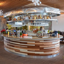 Luxuriöse Theke aus Edelstahl, handgefertigt im Atelier für Kunst und Design UKOVMI Luxuriöse Theke aus Edelstahl, handgefertigt im Atelier für Kunst und Design UKOVMI