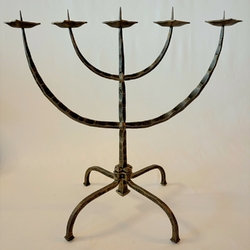 Schmiedeeiserner Leuchter  auergewhnlicher Kerzenleuchter