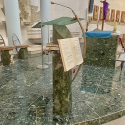  Books on an artistic book stand