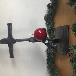 Kerzenhalter KREUZ UND FISCH als Symbole des Christentums – originelle geschmiedete Kerzenhalter Kerzenhalter KREUZ UND FISCH als Symbole des Christentums – originelle geschmiedete Kerzenhalter