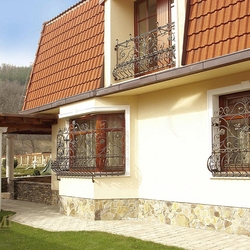 Rustikales schmiedeeisernes Geländer Rustikales schmiedeeisernes Geländer